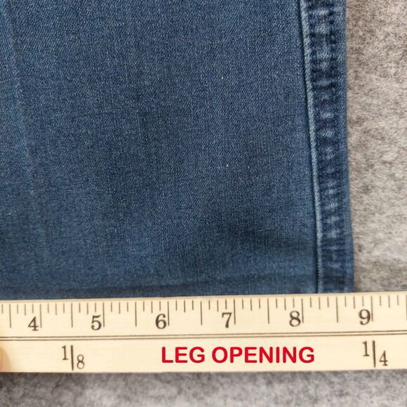 Isaac Mizrahi Live Sz 8 Stretch Denim Jeans Pull On Back Elastic Waist Bootcut - Picture 6 of 11